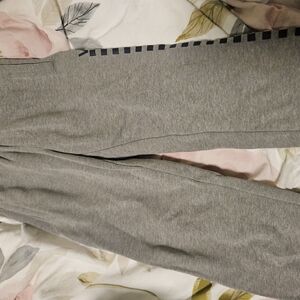 Gray Track Pants with Side Stripe